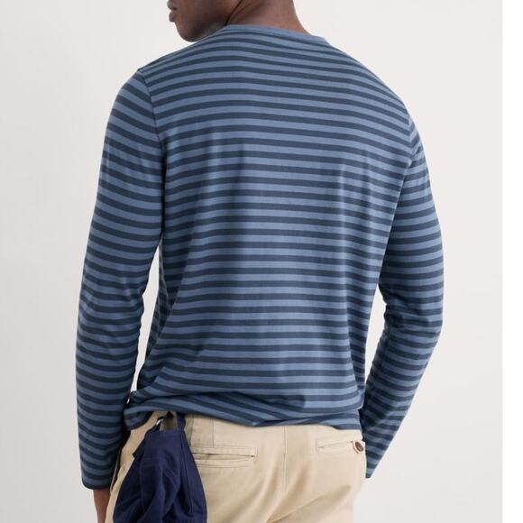 Seasalt Cornwall Men’s Small Sailor Shirt Crew Neck Organic Cotton Striped - Picture 2 of 11